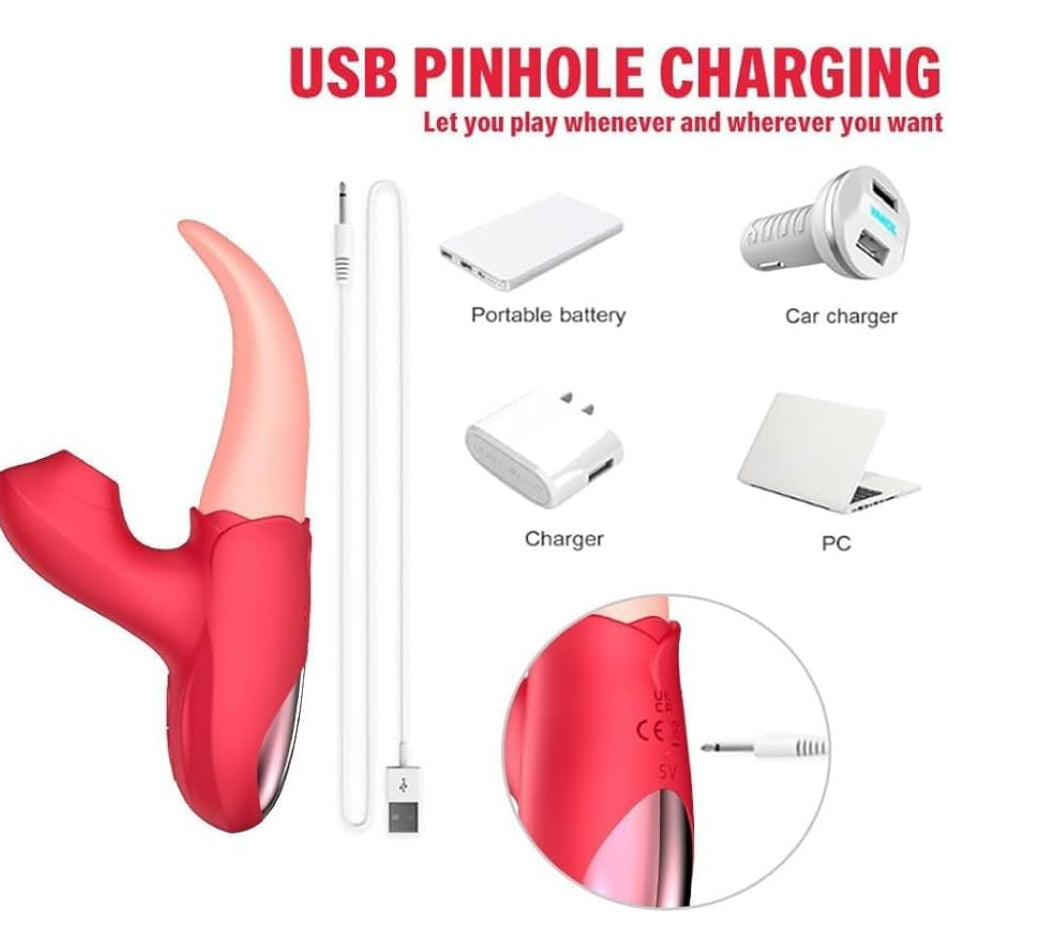 Simulated Licking Vibrator — Realistic Tongue-Style Clitoral Stimulator