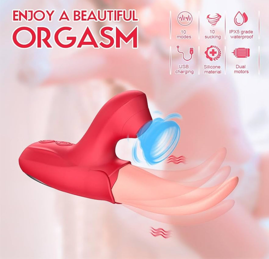 Simulated Licking Vibrator — Realistic Tongue-Style Clitoral Stimulator