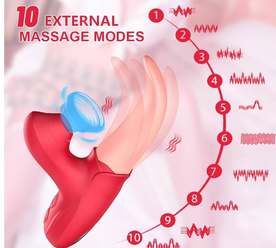 Simulated Licking Vibrator — Realistic Tongue-Style Clitoral Stimulator